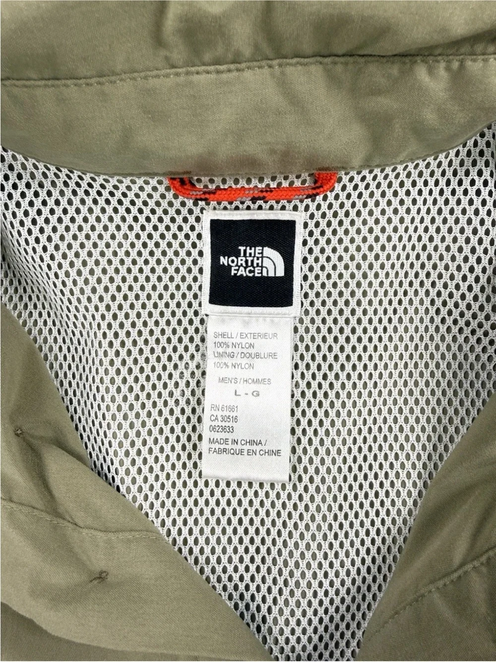 The North Face Mens L Lightweight Button Shirt Olive Green Vented Hiking Trail